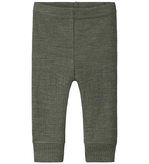 Name It Leggings - Uld - Rib - Noos - NbnWax - Mulled Basil
