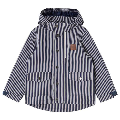 Kuling Stockholm Skaljakke Navy Taupe Stripe  Navy/Taupe Stripe-116 cm  Marineblå  116 cm  Drenge, Piger