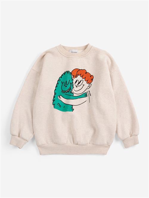 Bobo Choses Hug Hairy Monster Sweatshirt Beige  Beige 4-5 Y  Beige  4-5 år  Drenge