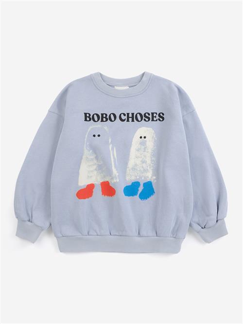 Bobo Choses Booty Ghosts Sweatshirt Light Blue  Light Blue 6-7 Y  Blå  6-7 år  Drenge