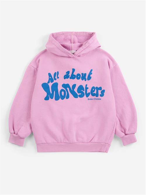 Bobo Choses All About Monsters Hættetrøje Pink  Pink 10-11 Y  Lyserød  10-11 år  Piger