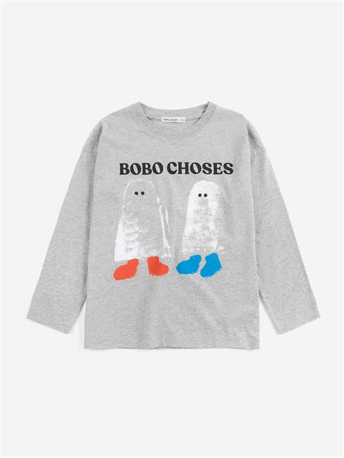 Bobo Choses Booty Ghosts T-shirt Heather Grey  Heather Grey 10-11 Y  Grå  10-11 år  Drenge