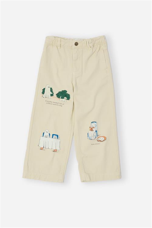 Bobo Choses Everyday Ghosts Bukser I Twill Offwhite  Offwhite 8-9 Y  Hvid  8-9 år  Piger