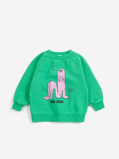 Bobo Choses Long Pinky Puff Sweatshirt Green  Green 9 Months  Grøn  9 måneder  Drenge, Piger