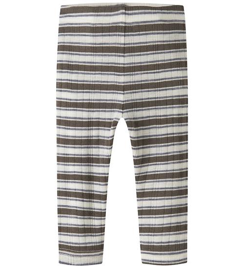 Name It Leggings - Uld - Rib - NbmWang - Snow White/Morel/Folkst