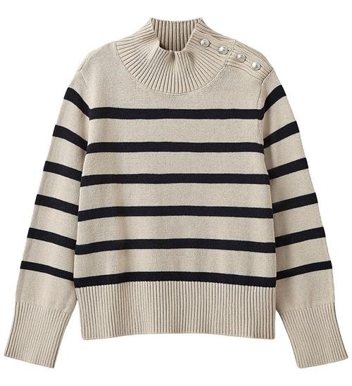 Sofie Schnoor Bluse - Strik - Off White/Navy Stripe