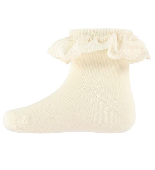 Lil' Atelier Strømper - NbfDertrud - Turtledove m. Blonde