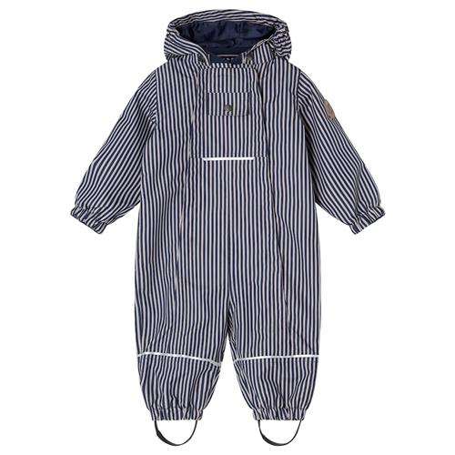 Kuling Milano Overtræksdragt Med Skal Navy /Taupe Stripe  Navy /Taupe Stripe-86 cm  Marineblå  86 cm  Drenge, Piger