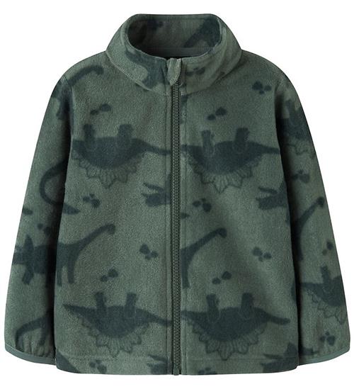 Name It Fleecejakke - NmmSpektra - Laurel Wreath m. Dinoer