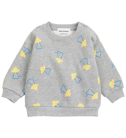 Bobo Choses Sweatshirt - Pixel Abduction - Light Heather Grey