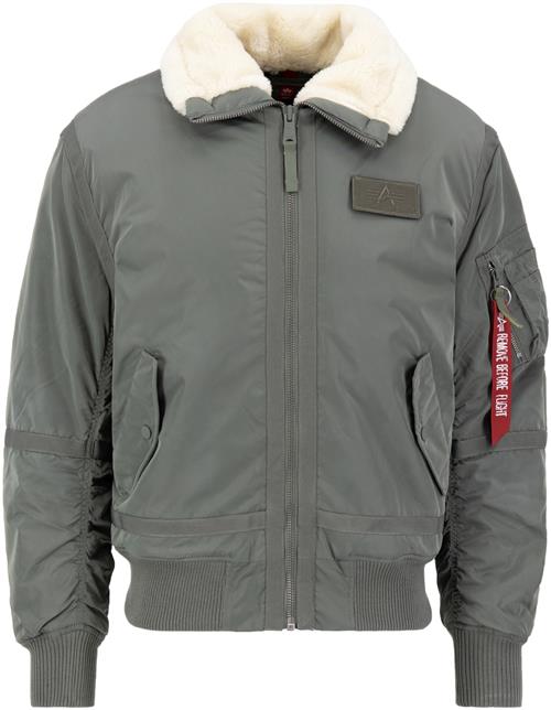ALPHA INDUSTRIES Overgangsjakke 'B15-3 TT'  mørkegrøn / æggeskal
