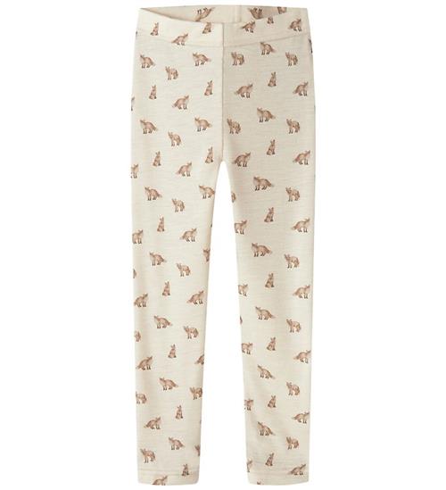 Lil Atelier Leggings - Uld/Modal - NmmNalu - Turtledove/Fox