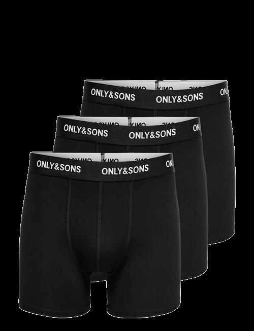 ONLY & SONS | Onsfitz Solid Black Boxer 3Pack Noos | M