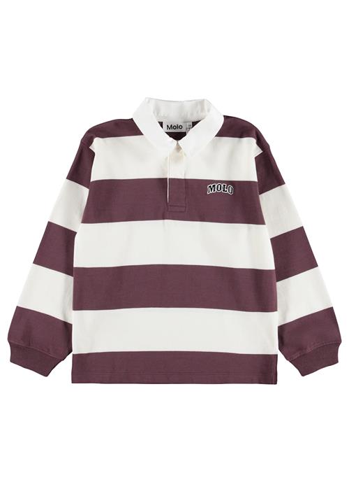 Molo GOTS Relz Poloshirt Day Stripe  Day Stripe 164 cm  Hvid  164 cm  Drenge
