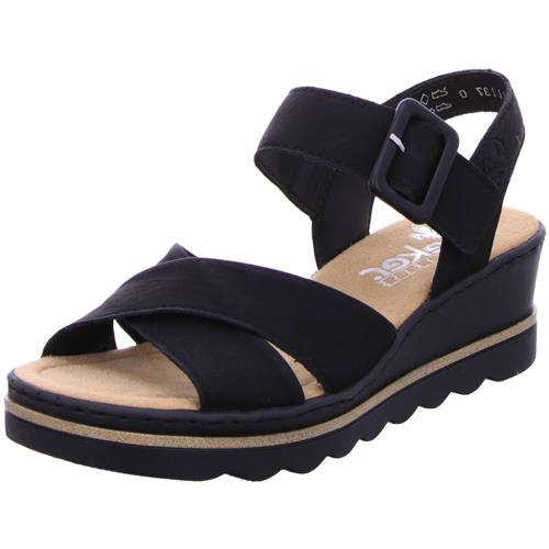 Rieker Sandaler med rem  sort