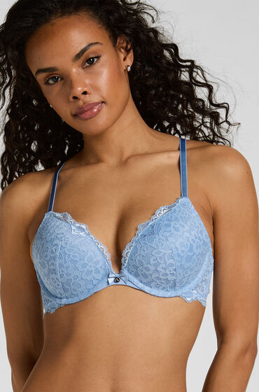 Hunkemöller Formstøbt pushup-bøjle-bh Marine Blå