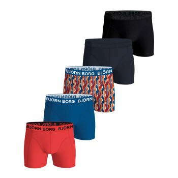 Björn Borg 5P Multi Cotton Stretch Boxer Flerfarvet bomuld Large Herre
