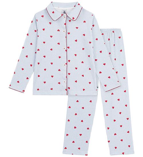 Petit Bateau Nattøj - 2-Delt - Marshmallow/Multico