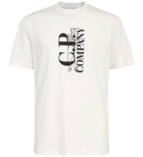C.P. Company T-shirt - Guaze White m. Print