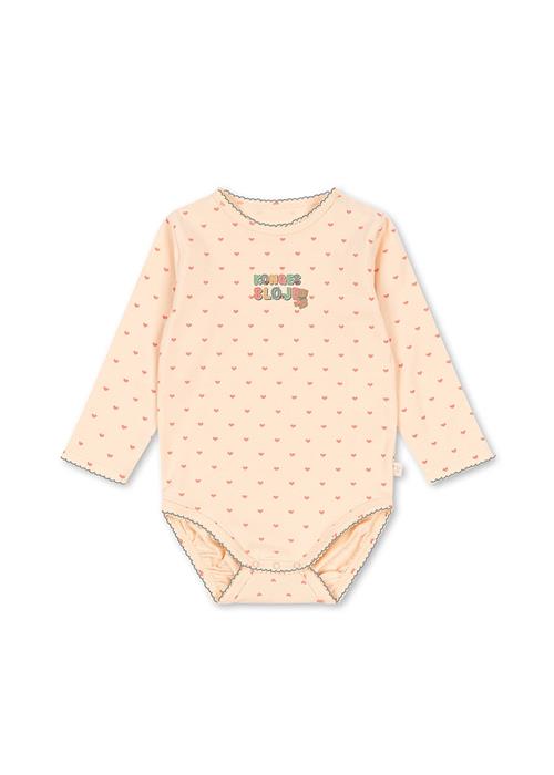 Konges Sløjd GOTS Basic Langærmet Body Teddy Coeur  Teddy Coeur-12M  Lyserød  12 måneder  Piger