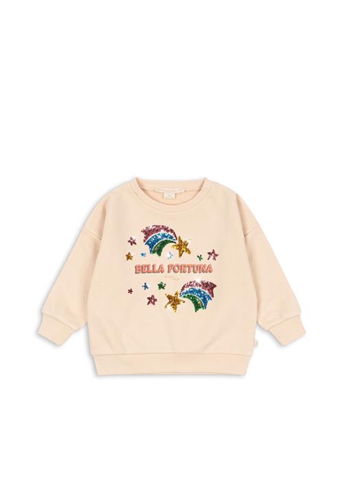 Konges Sløjd Lou Sweatshirt Med Pailletter Buttercream  Buttercream-12M  Hvid  12 måneder  Piger