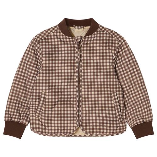 Kuling Lille Vatteret Jakke Brown Gingham Brown Gingham-128 cm  Brun  128 cm  Drenge, Piger