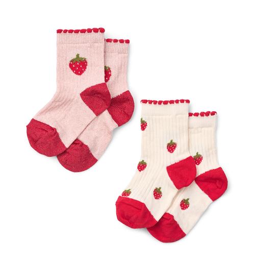 Flöss Vibe 2-pak Sokker Glitter Berry  Glitter Berry  33-35 EU  Rød  33-35 EU  Piger