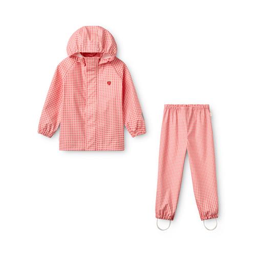 Flöss Dew Regntøjssæt Pink Rose Gingham  Pink Rose Gingham 5-6 Y  Lyserød  5-6 år  Piger