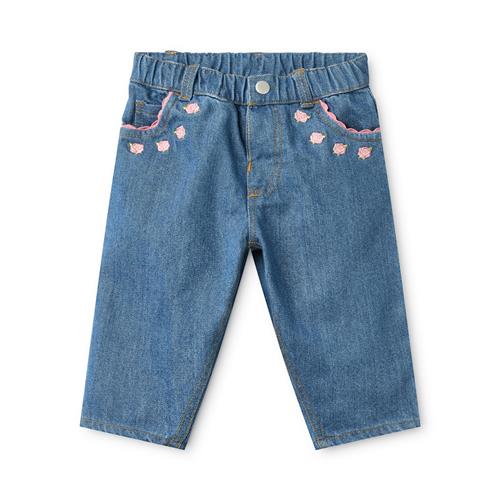Flöss Monique Jeans Mid Blue  Mid Blue 110 cm  Blå  110 cm  Drenge