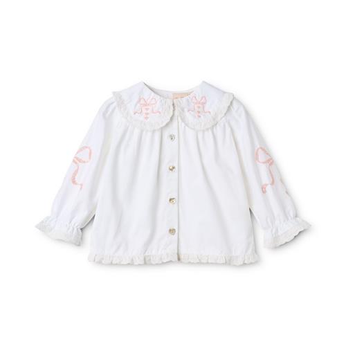 Flöss Emmy Bluse White  White 98 cm  Hvid  98 cm  Piger