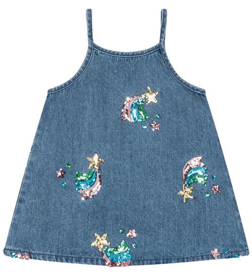 Konges Sløjd Kjole - Denim - Magot Sequin - Rainbow Star