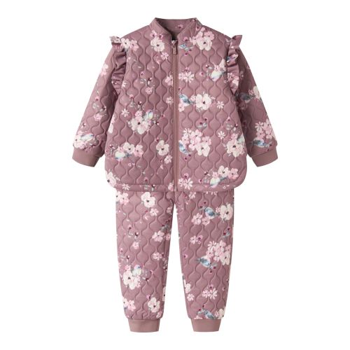 NAME IT Quiltede Sæt Moon Wistful Mauve Bird