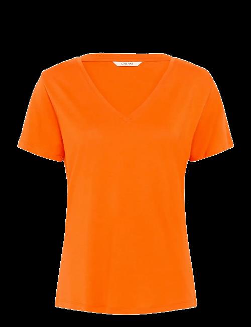Cream | Crnaia Deep V-Neck T-Shirt | S