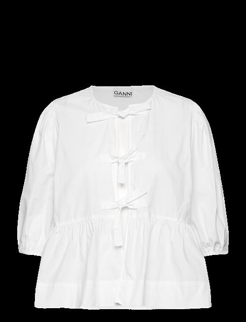 Ganni | Cotton Poplin Peplum Blouse | 34