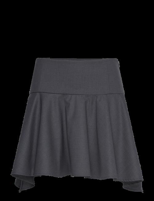 Mango | Wool Mini-Skirt With Asymmetrical Hem | 36