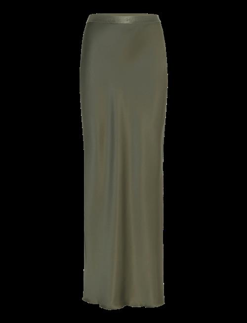 Ahlvar Gallery | Hana Long Logo Satin Skirt | L