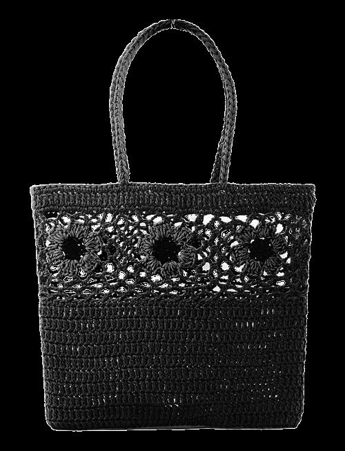 Ceannis | Daffodil Crochet Basket Black | ONE SIZE