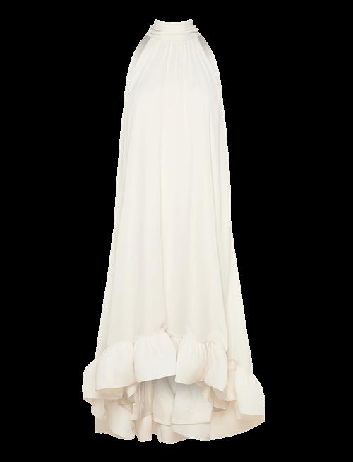 Malina | Sabrina Halterneck Ruffled Midi Dress | XXS
