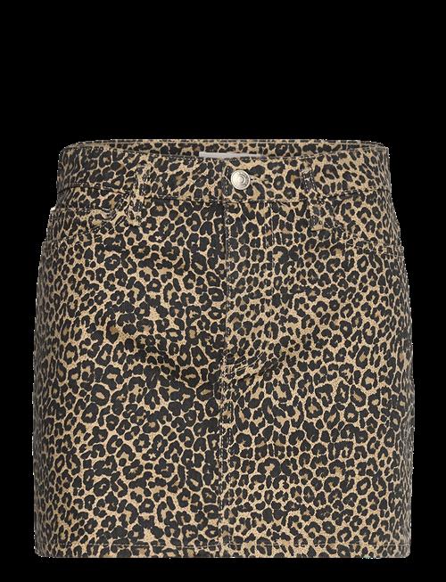Mango | Leopard-Print Denim Mini-Skirt | XS