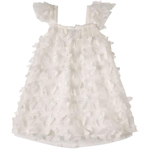 DOLLY by Le Petit Tom Vintage Butterflies Tutu Kjole Hvid White-4-6 Y  Hvid  4-6 år  Piger