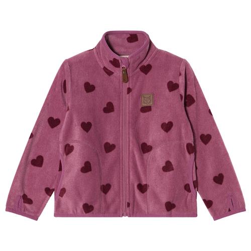 Kuling Northpole Fleece-jakke Mauve Hearts  Mauve Hearts-74/80 cm  Lyserød  74/80 cm  Drenge, Piger