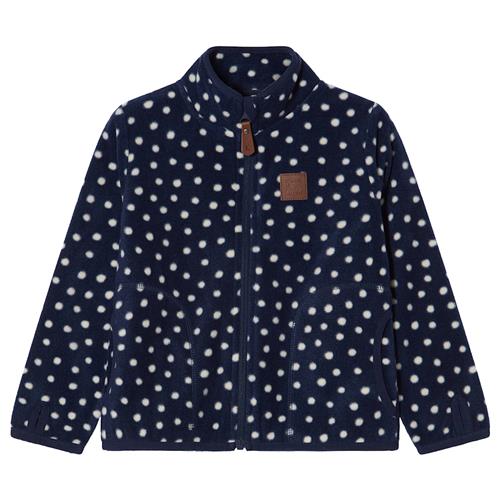 Kuling Northpole Fleece-jakke Navy Polka Dots  Navy Polka Dots-110/116 cm  Marineblå  110/116 cm  Drenge, Piger