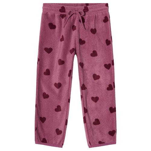 Kuling Northpole Fleece-bukser Mauve Hearts  Mauve Hearts-74/80 cm  Lyserød  74/80 cm  Drenge, Piger