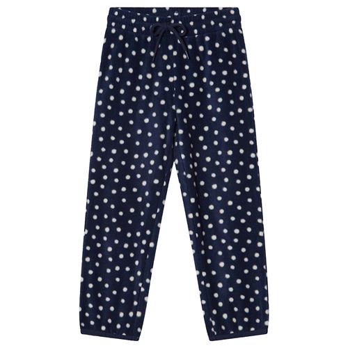 Kuling Northpole Fleece-bukser Navy Polka Dots  Navy Polka Dots-110/116 cm  Marineblå  110/116 cm  Drenge, Piger