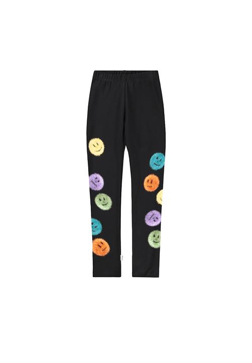 Molo Niki Leggings Colourful Fluff  Colourful Fluff 110 cm  Sort  110 cm  Piger