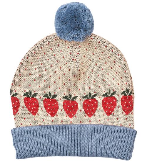 Flöss Hue - Strik - Louise - Warm Cotton Berry m. Kvast