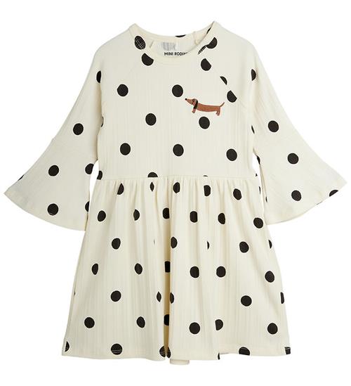 Mini Rodini Kjole - Hund - Offwhite