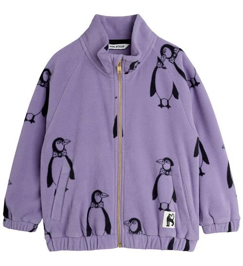 Mini Rodini Fleecejakke - Pingvin - Lilla