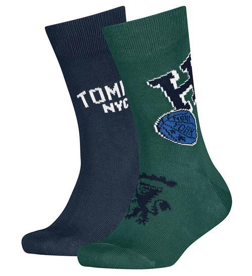 Tommy Hilfiger Strømper - 2-pak - Grøn/Blå