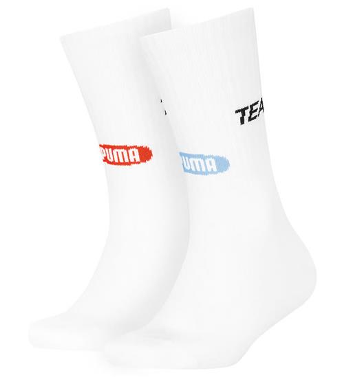 Puma Strømper - 2-pak - Hvid/Blå/Rød